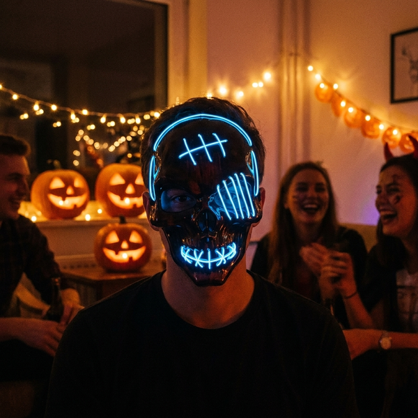 Light-Up LED Skull Mask