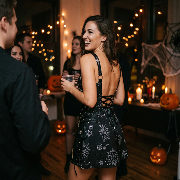 Halloween Backless Mini Dress