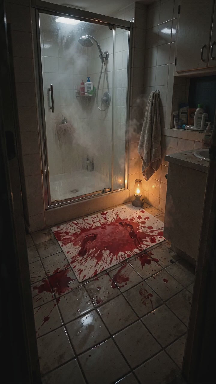 Color-Changing Bloody Bath Mat