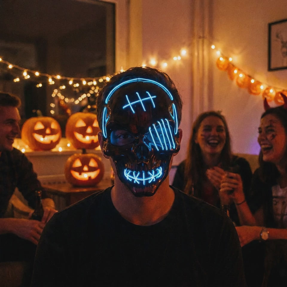Light-Up LED Skull Mask